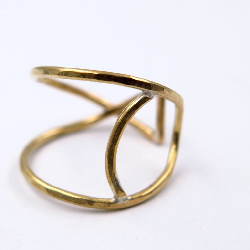 Fresh Fish Ring in Bronze/Silver - Alkisti Jewelry