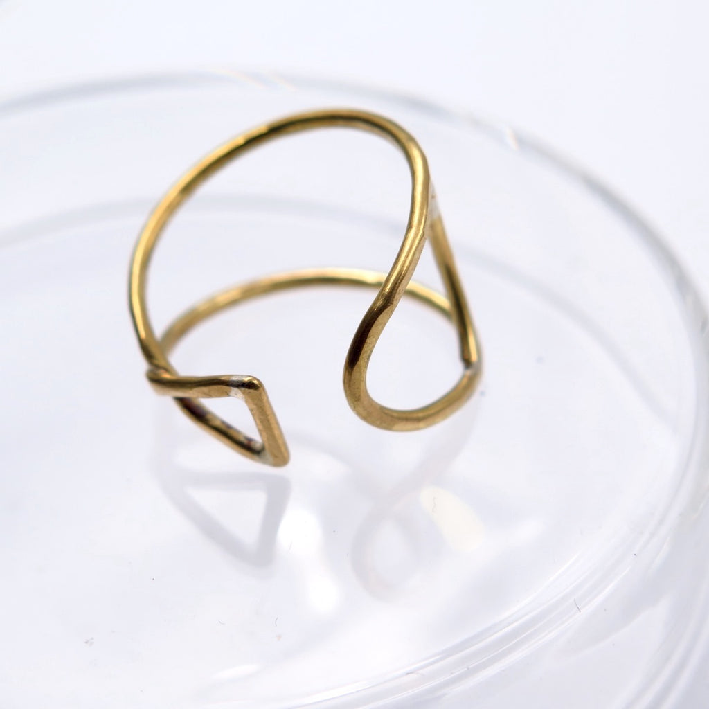 Fresh Fish Ring in Bronze/Silver - Alkisti Jewelry
