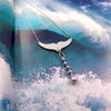 Fish Tail Necklace in Bronze/Silver & Pearl - Alkisti Jewelry