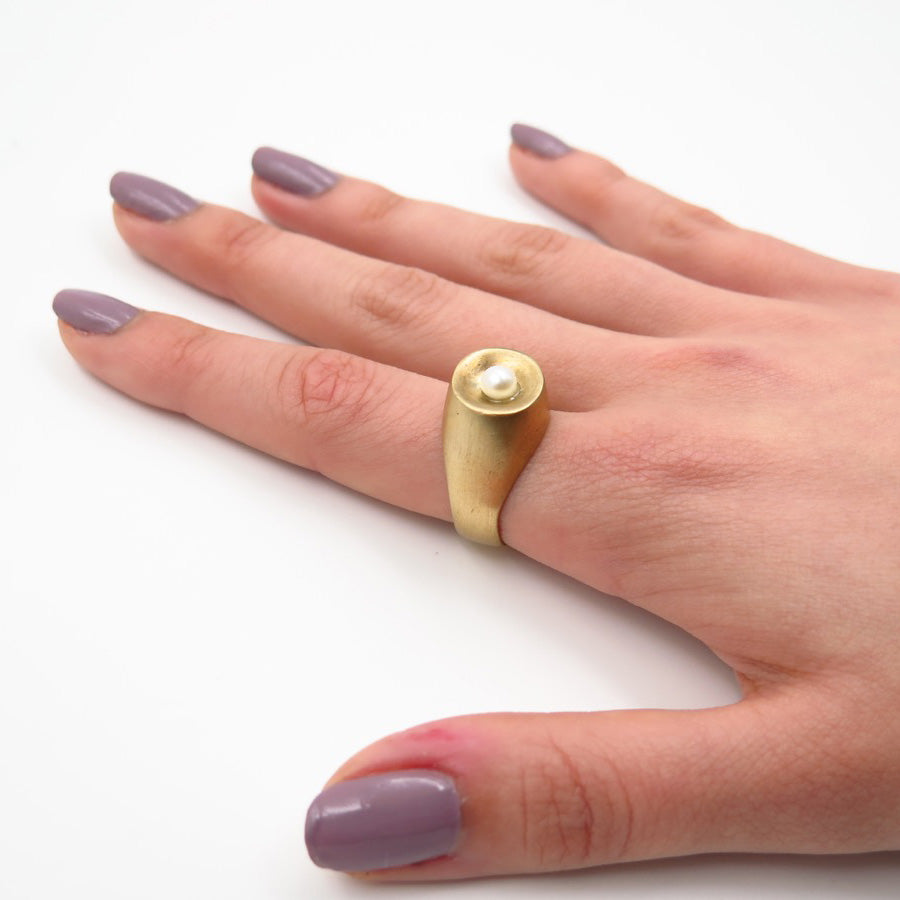 Volcano Ring in Bronze/Silver - Alkisti Jewelry