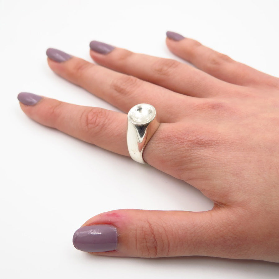 Volcano Ring in Bronze/Silver - Alkisti Jewelry