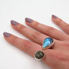 Exclamation Ring in Labradorite - Alkisti Jewelry