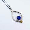 Fresh Drop Necklace in Silver & Lapis Lazuli - Alkisti Jewelry