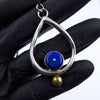 Fresh Drop Necklace in Silver & Lapis Lazuli - Alkisti Jewelry