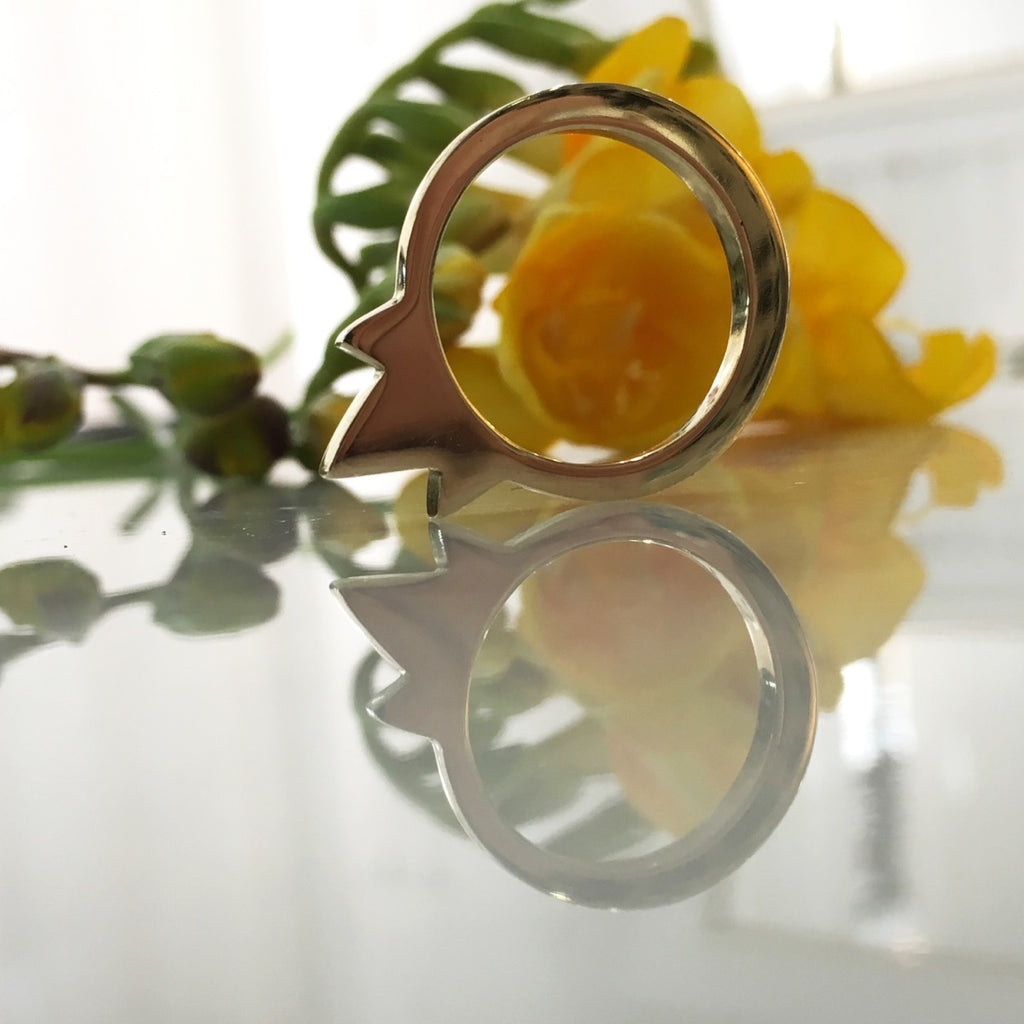 Corona Ring in Bronze/Silver - Alkisti Jewelry