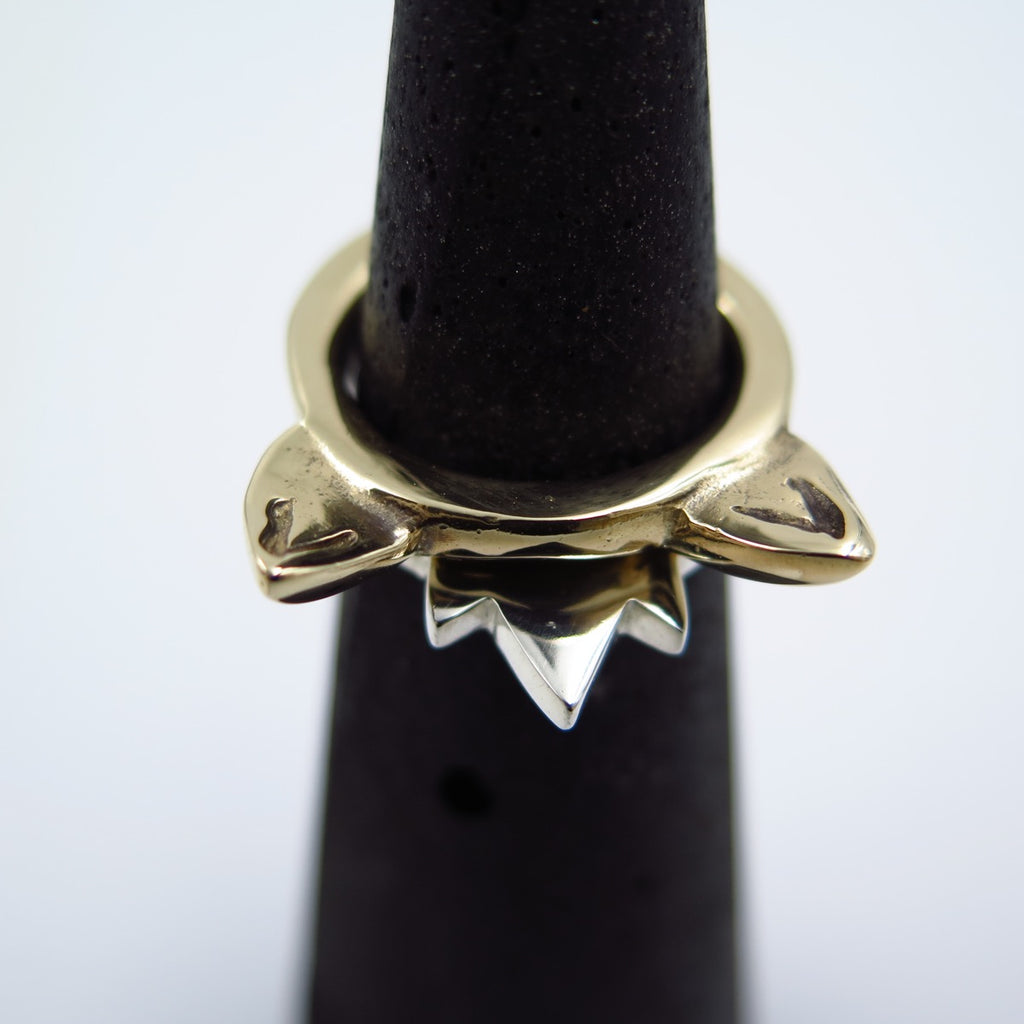 Cat Ring in Silver/Bronze - Alkisti Jewelry