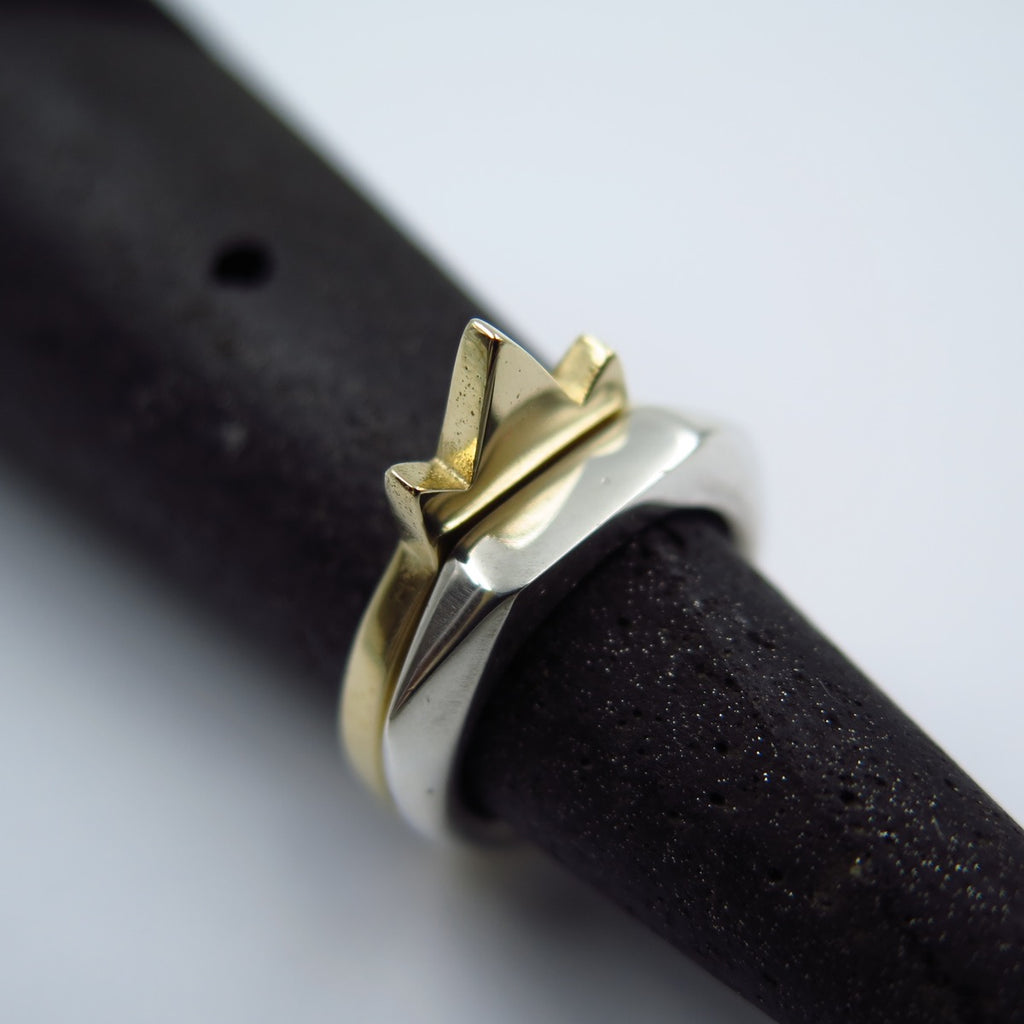 Corona Ring in Bronze/Silver - Alkisti Jewelry