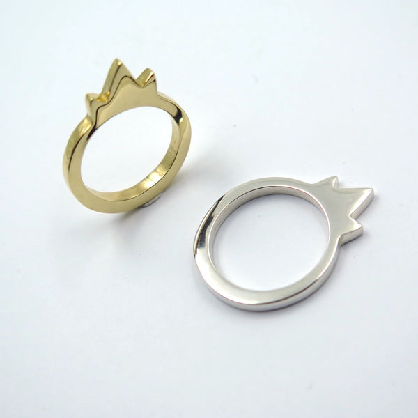 Corona Ring in Bronze/Silver - Alkisti Jewelry