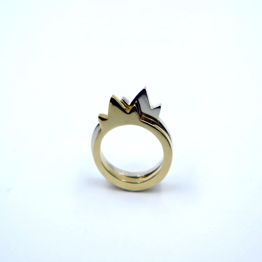 Corona Ring in Bronze/Silver - Alkisti Jewelry