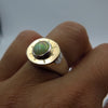 Sun Signet Ring in Silver, 14K Gold & Opal - Alkisti Jewelry