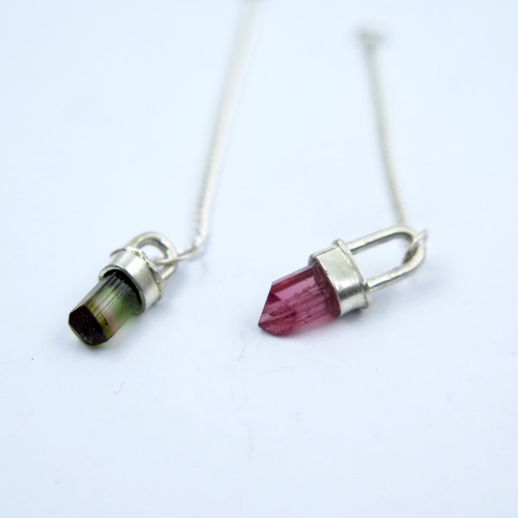 Stalactite Tourmaline Charm Earring Jacket - Alkisti Jewelry