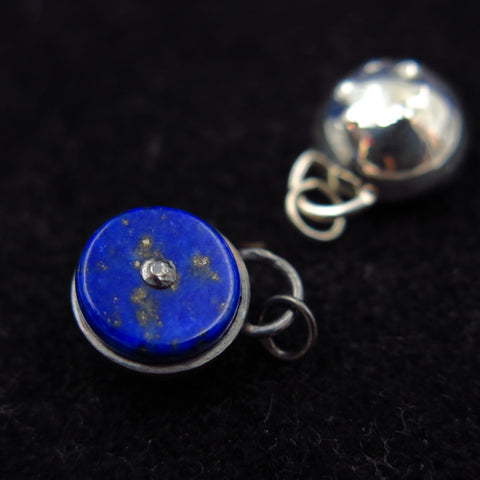 Tentacle SIlver Charm in Lapis Lazouli - Alkisti Jewelry