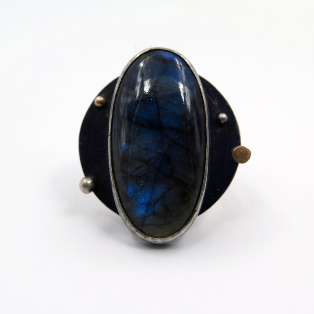 Andromeda Fine Ring in Labradorite - Alkisti Jewelry