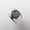 Thin Eye Ring in Labradorite - Alkisti Jewelry