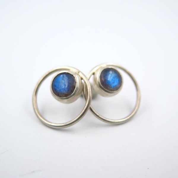 Open Eyes Earrings in Labradorite - Alkisti Jewelry