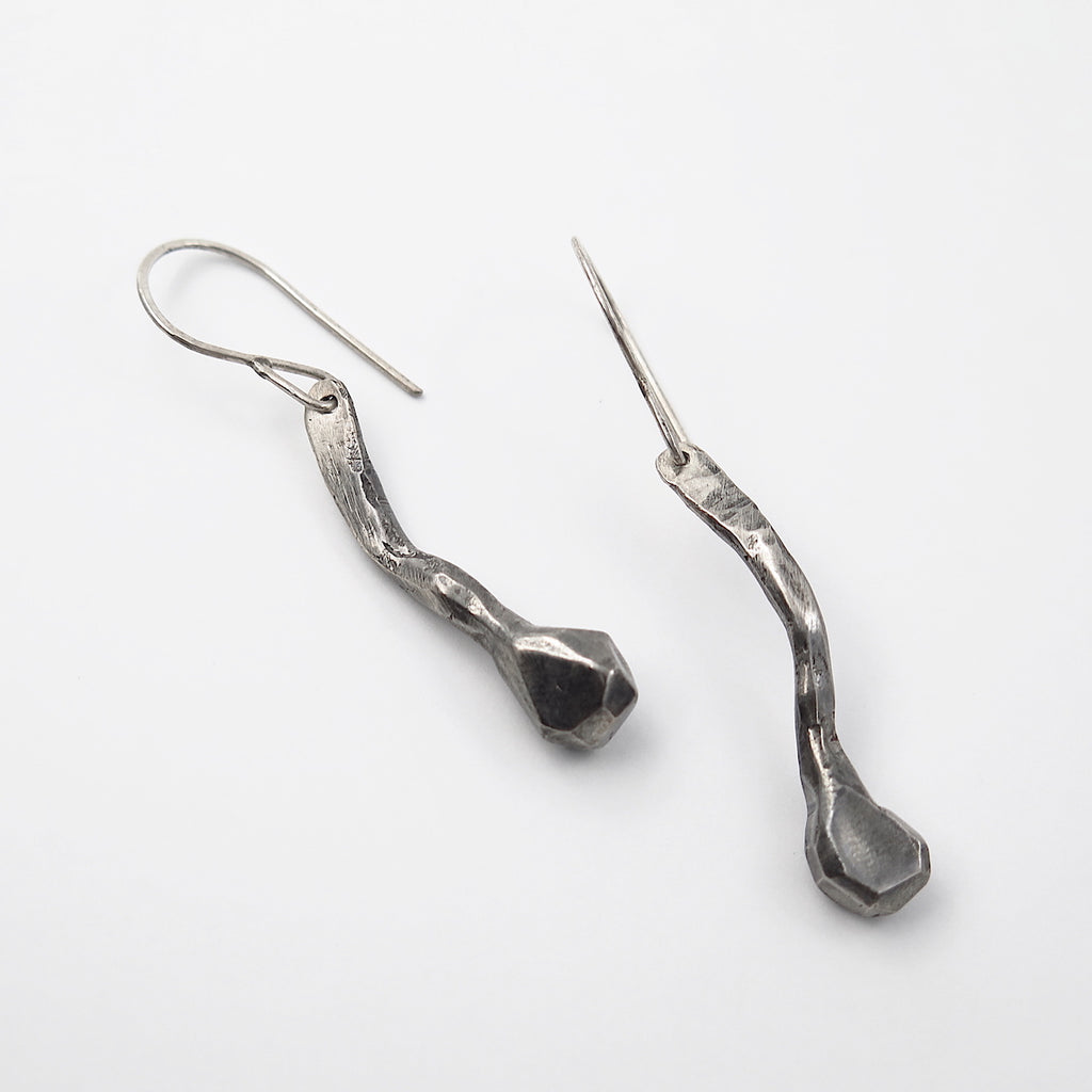 Polygon Snake Earrings in Bronze/Silver/14K Gold - Alkisti Jewelry