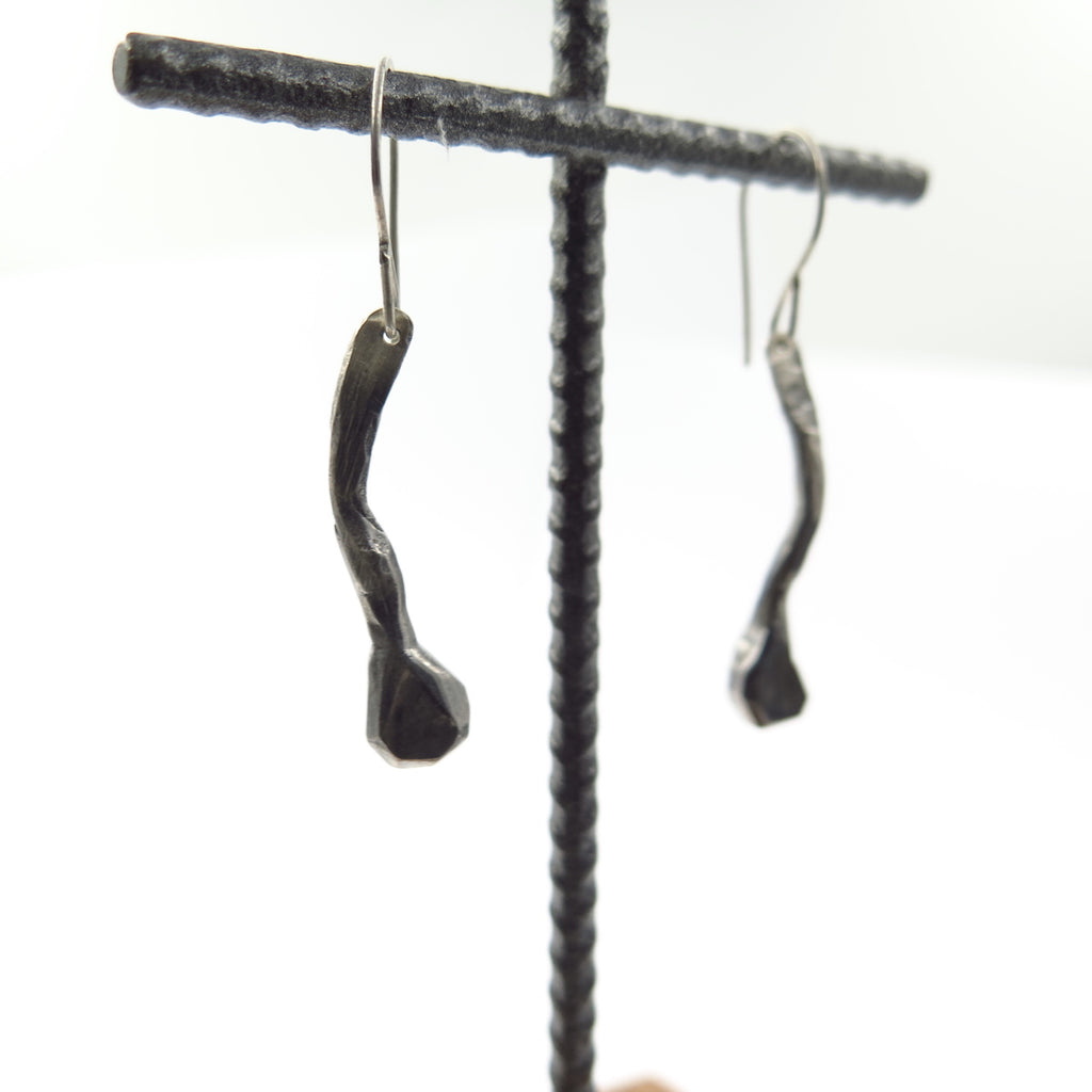 Polygon Snake Earrings in Bronze/Silver/14K Gold - Alkisti Jewelry