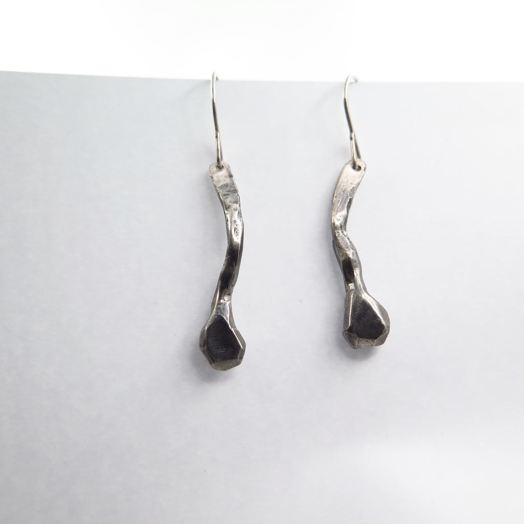 Polygon Snake Earrings in Bronze/Silver/14K Gold - Alkisti Jewelry
