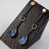 Hypnotic Teardrop Fine Earrings in 14K Gold & Moonstone - Alkisti Jewelry