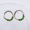 Orbit Earrings in Tsavorite - Alkisti Jewelry