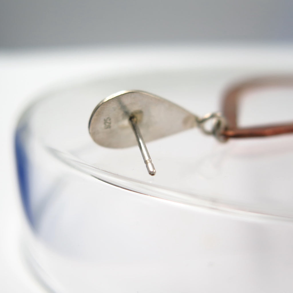 Mollusca Earrings in Copper, Silver & Pearls - Alkisti Jewelry