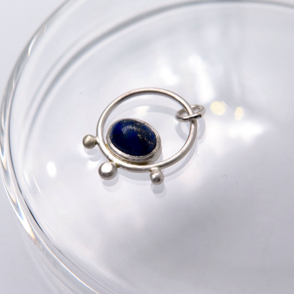 Tripodo Pendant in Labradorite/ Lapis - Alkisti Jewelry