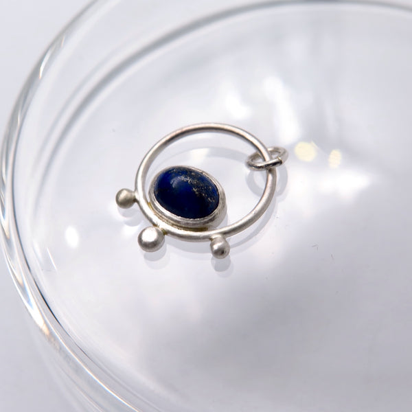 Tripodo Pendant in Labradorite/ Lapis - Alkisti Jewelry