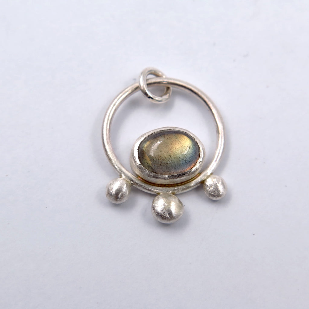 Tripodo Pendant in Labradorite/ Lapis - Alkisti Jewelry