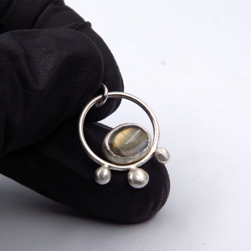 Tripodo Pendant in Labradorite/ Lapis - Alkisti Jewelry