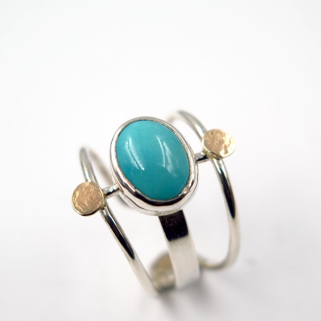 Gladiator Fine Ring in Turquoise - Alkisti Jewelry