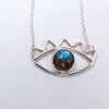 Cute Eye 2 Necklace in Labradorite - Alkisti Jewelry
