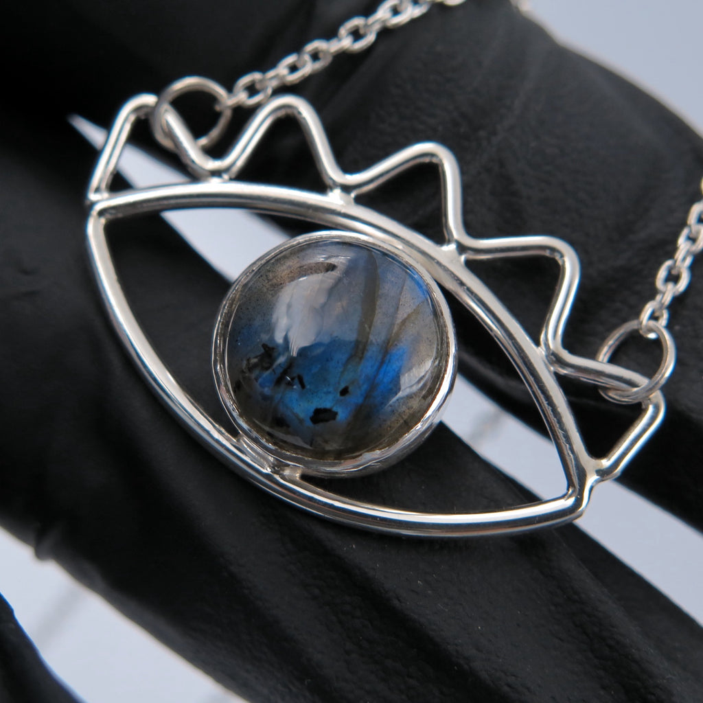 Cute Eye 1 Necklace in Labradorite - Alkisti Jewelry