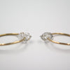 Planitakia Fine Hoops in Herkimer Diamond & 14K Gold - Alkisti Jewelry