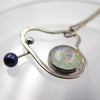 Space Necklace in Opal & Pearl - Alkisti Jewelry