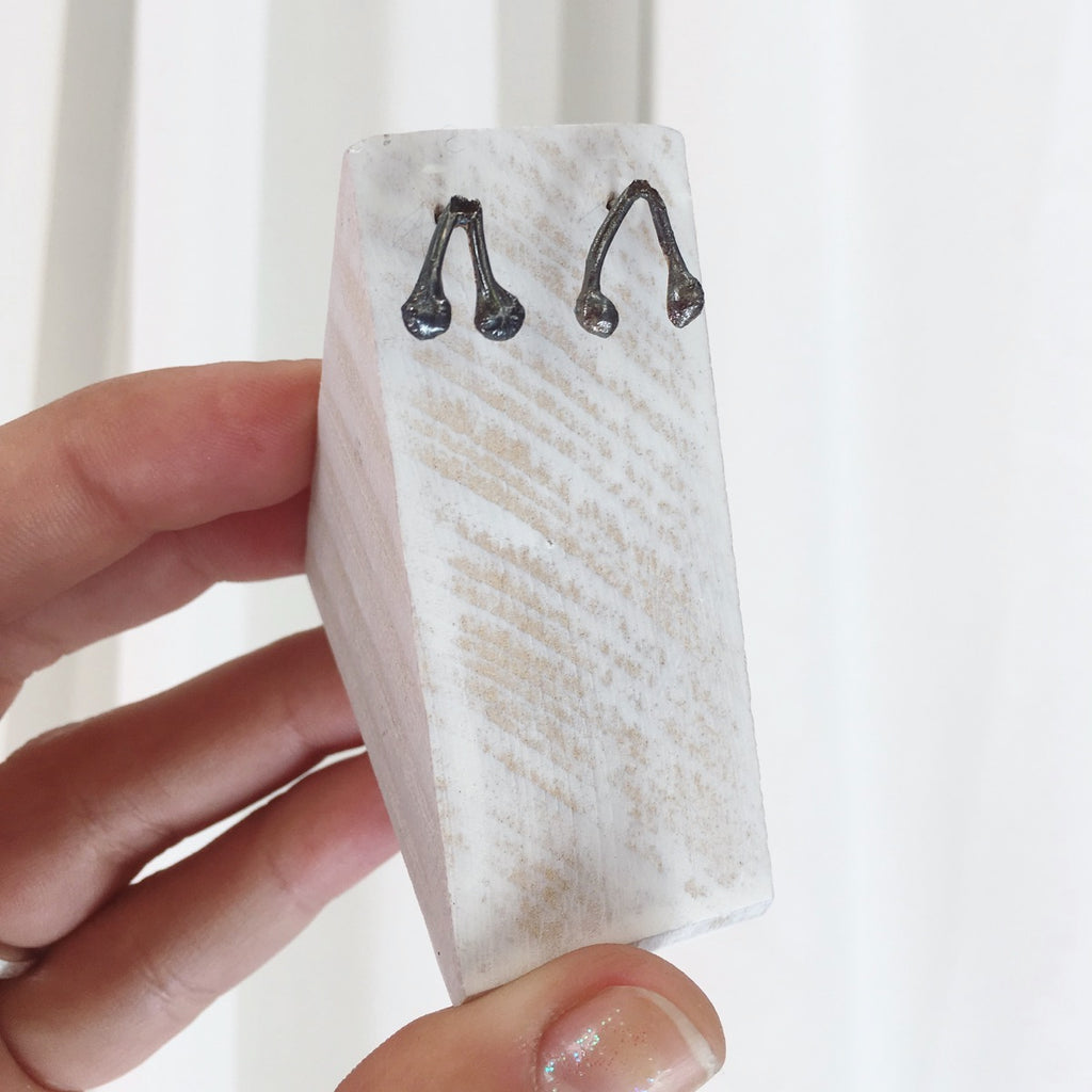 Cherry Earrings in Recycled Silver - Alkisti Jewelry