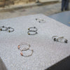 Planitakia Silver Hoops in Hematite - Alkisti Jewelry
