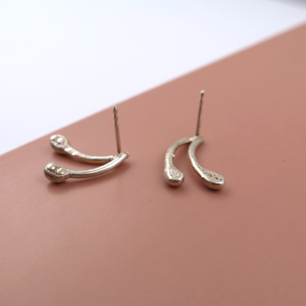 Cherry Earrings in Recycled Silver - Alkisti Jewelry