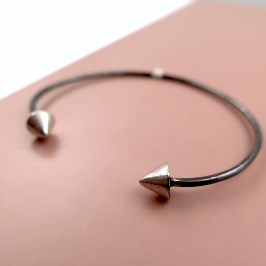 Spike Bangle in Silver - Alkisti Jewelry