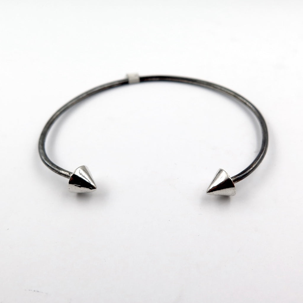 Spike Bangle in Silver - Alkisti Jewelry