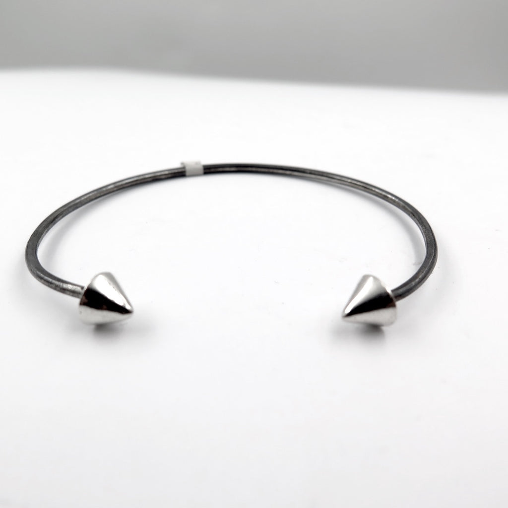 Spike Bangle in Silver - Alkisti Jewelry
