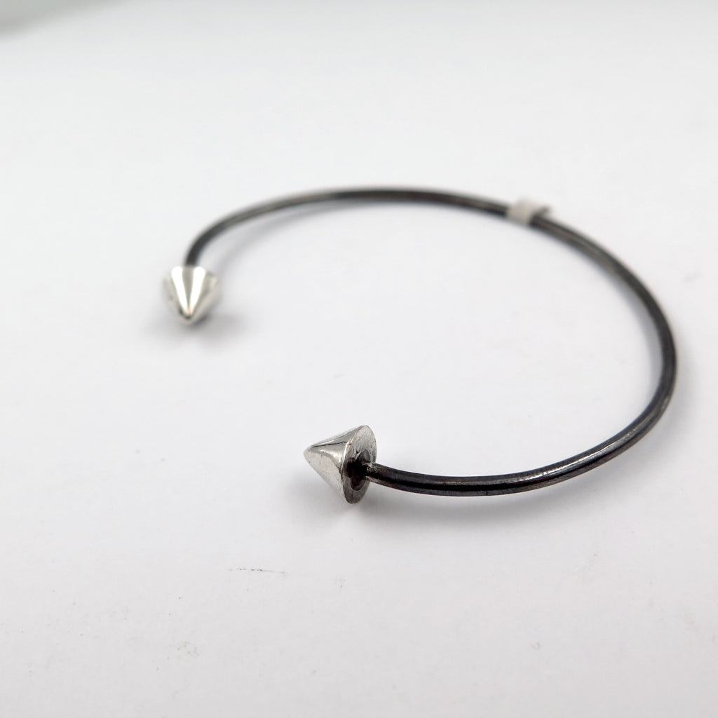 Spike Bangle in Silver - Alkisti Jewelry