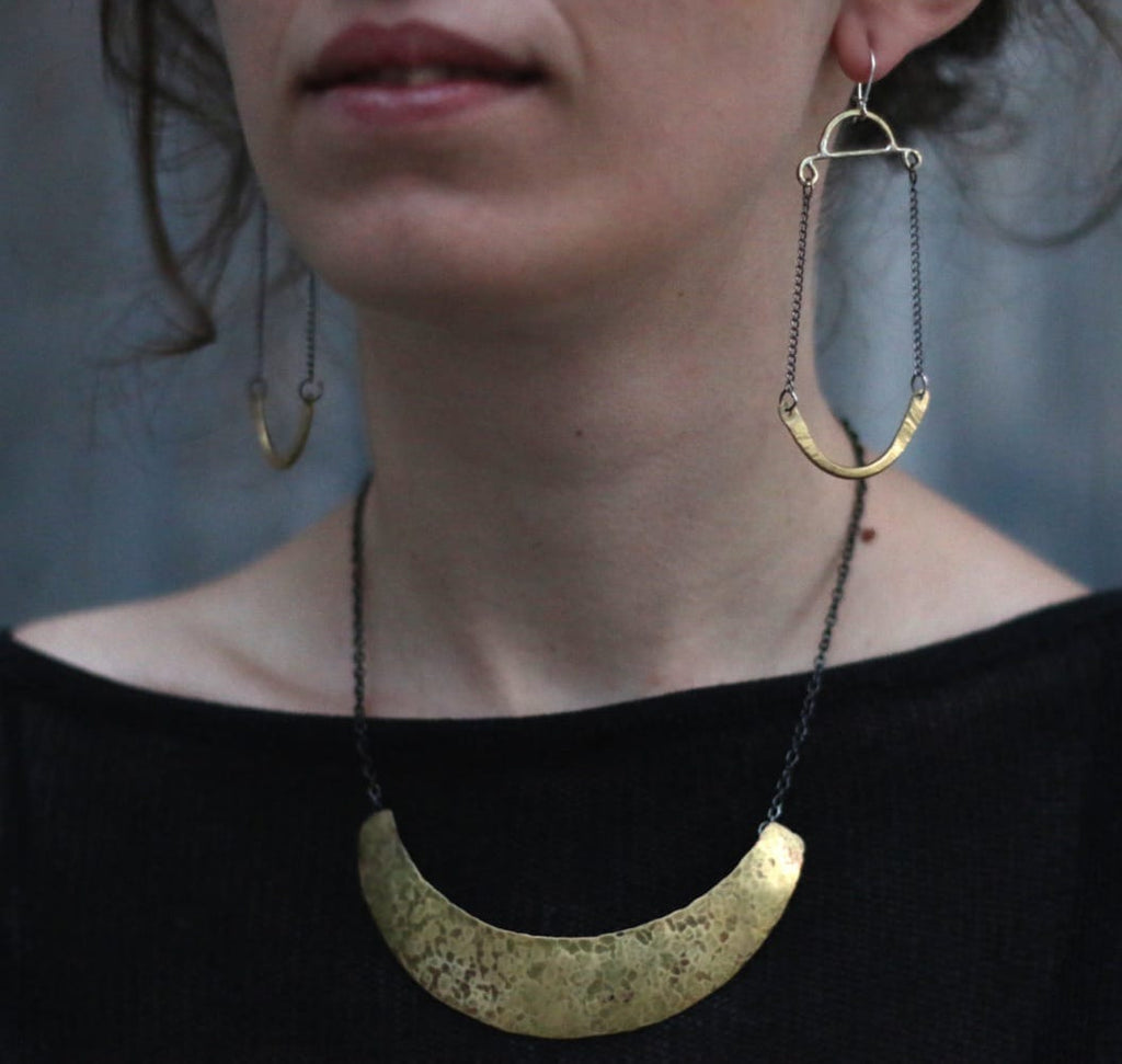 Grecian Necklace in Bronze - Alkisti Jewelry