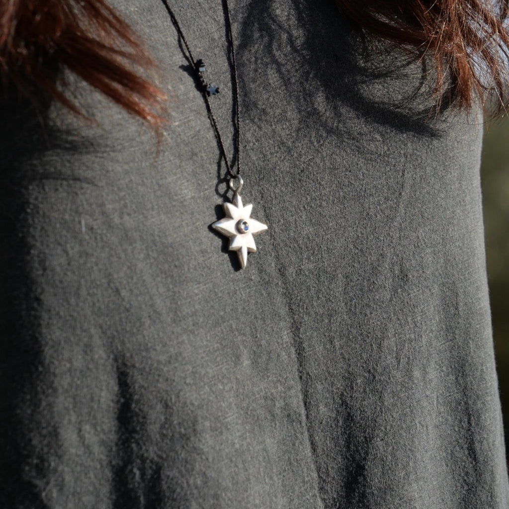 Asteroid 21 Lucky Charm Pendant in Bronze/Silver - Alkisti Jewelry