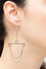 Pendulum Chain Earrings in Bronze/Silver - Alkisti Jewelry