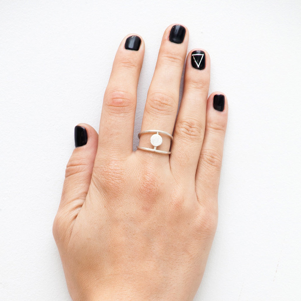 Evil Eye Fine Ring in Bronze/Silver & 14K Gold - Alkisti Jewelry