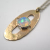 Cross Fine Charm in Opal & 14K Gold - Alkisti Jewelry